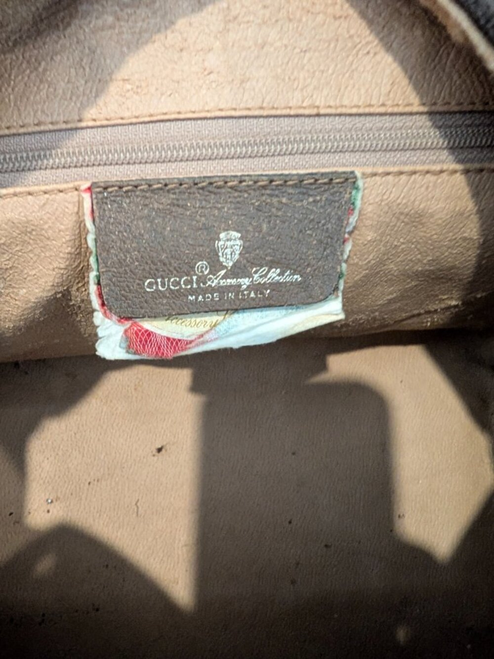 Vintage Gucci GG Monogram Boston Bag Brown Mahogany Web Stripe Top Handle Satche - Picture 5 of 10